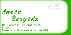 anett bergida business card